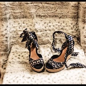 Ugg Lucianna Silk Ribbon Wedges